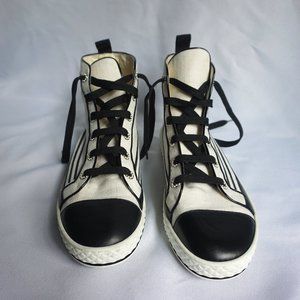 CHANEL 2019 Canvas CC High-Top Sneakers